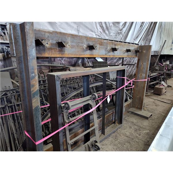 HUGE CUSTOM STEEL LIFT/ PLATFORM  , MED LIFT AND STEEL ROLLER