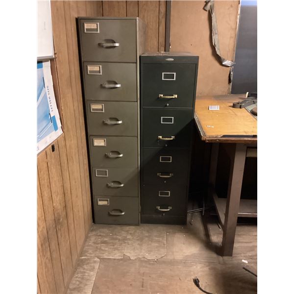 S/ 2 ALL STEEL VINTAGE FILING CABINETS