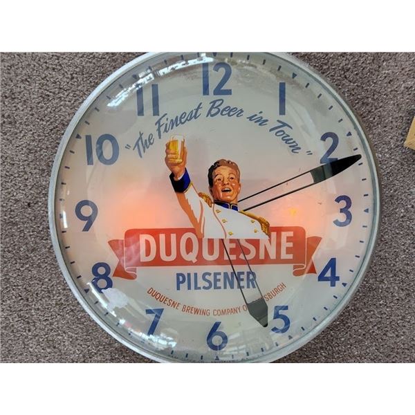 VINTAGE DUQUESNE BEER CLOCK