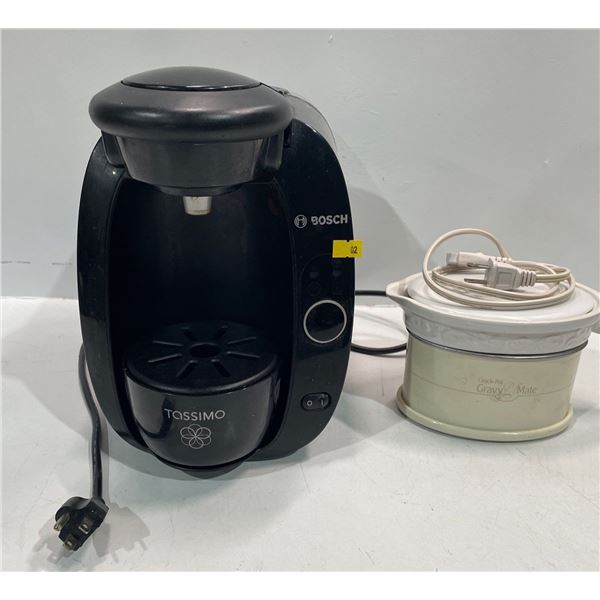 Crock Pot Electric Gravy Boat and Bosch Tassimo Individual Coffee Maker