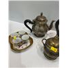 Image 4 : Antique Assorted Collection of Teapots with Creamer and Sugar Holder, Teacup and Saucer and more