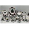 Image 1 : "Christmas Holly" Dining Set 8 Place settings (one cup missing) plus Creamer, Sugar Bowl and Bell