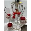 Image 3 : Snowman Candle Holder with Six Matching Festive Glasses