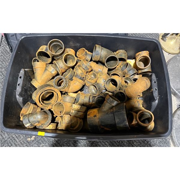 Storage Bin 24W18D14H includes all contents Plumbing connectors of various sizes