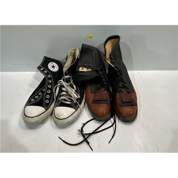 Converse All Star Shoes Men's 10 Women's 12 and Leather Ankle Boots Men's 7 1/2