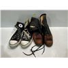 Image 1 : Converse All Star Shoes Men's 10 Women's 12 and Leather Ankle Boots Men's 7 1/2