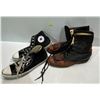 Image 2 : Converse All Star Shoes Men's 10 Women's 12 and Leather Ankle Boots Men's 7 1/2