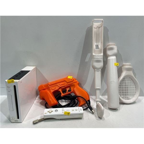 Wii Console with Controller and Accessories (no power cord, not tested)