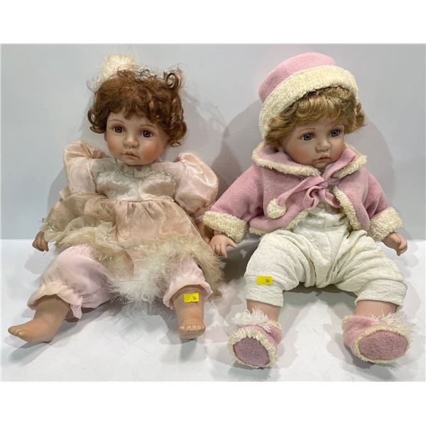 Pair of Vintage Porcelain Dolls