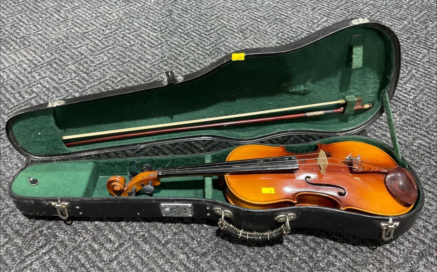 Violin includes Case and Horsehair Bow needs to be restrung Beck