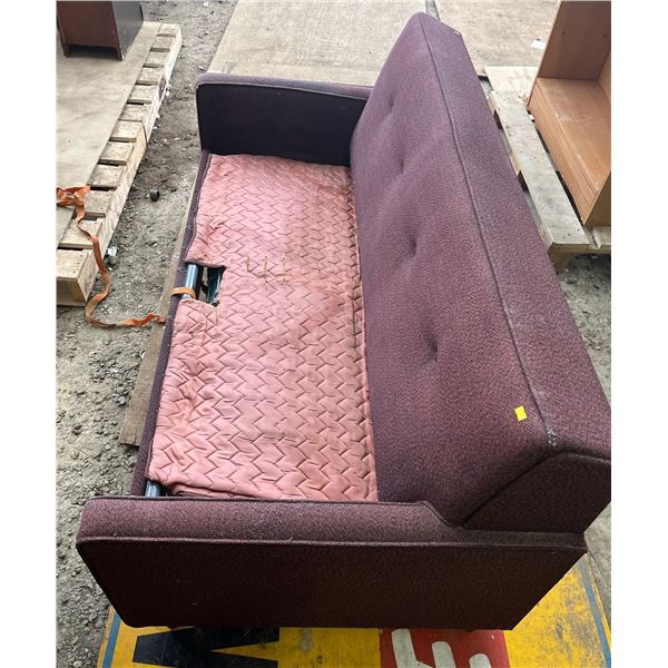 Mid Century Sofa Bed  67W35D32H includes Throw Pillow and any bedding inside