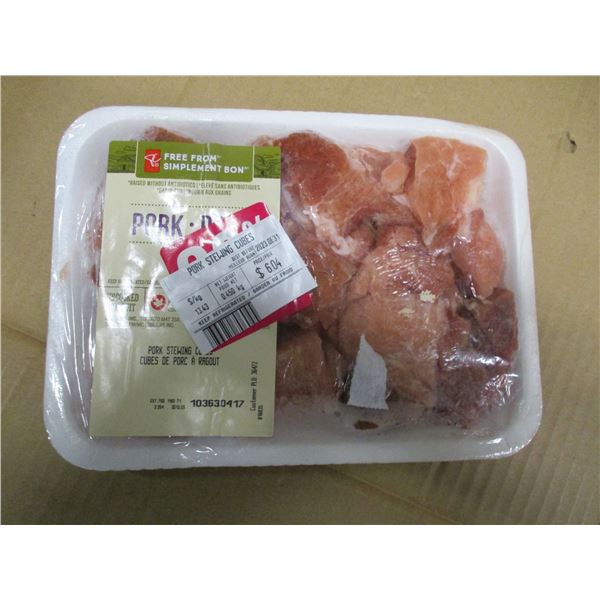SHELF PULLS (AS IS):  PORK STEWING CUBES (APPROX. $5.64)