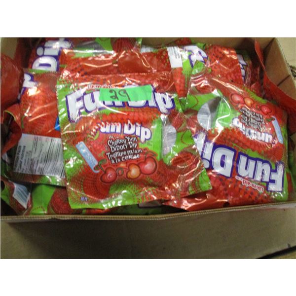 SHELF PULLS (AS IS):  FUN DIP CANDY (15 BAGS OF 6) - FLAT
