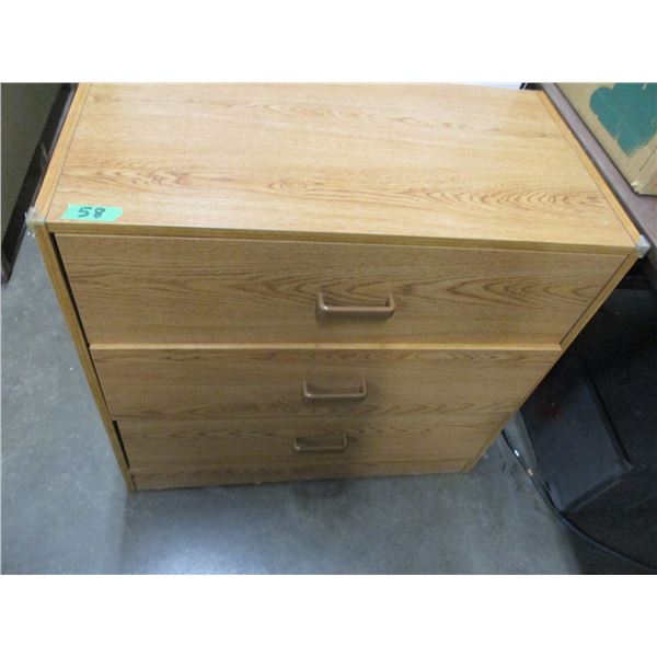 3 DRAWER DRESSER (LIGHT BROWN)