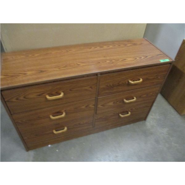 6 DRAWER DARK BROWN DRESSER