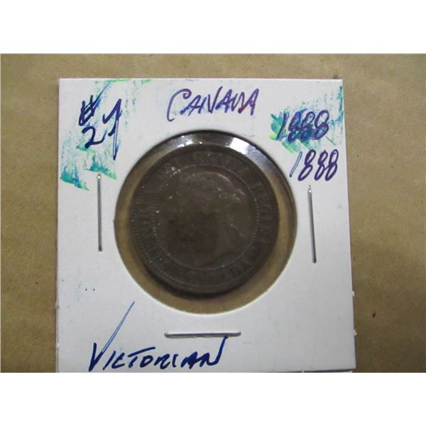 1888 VICTORIAN EF CANADA LARGE PENNY