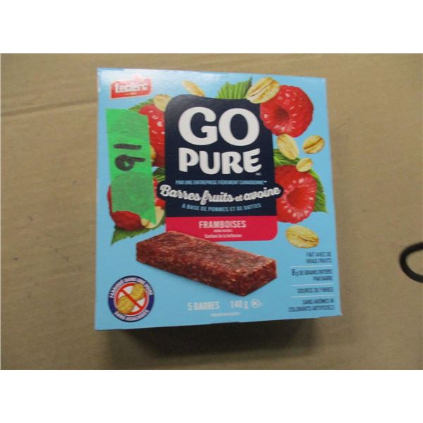 SHELF PULLS (AS IS):  RASPBERRY BARS (5) (140G) - BOX