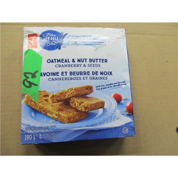 SHELF PULLS (AS IS):  OATMEAL NUT BUTTER BARS (190G)