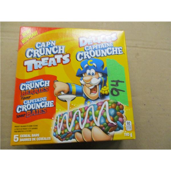 SHELF PULLS (AS IS):  CAPTAIN CRUNCH BERRY BARS - BOX
