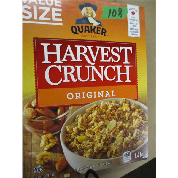 SHELF PULLS (AS IS):  HARVEST CRUNCH ORIGINAL CEREAL (1.4 KG)