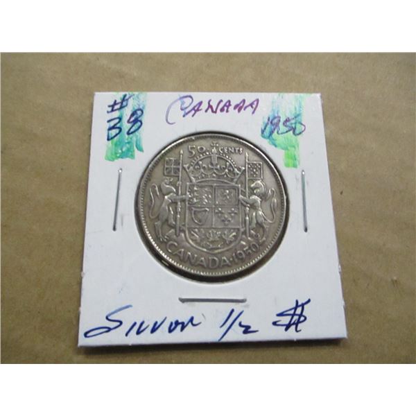 1950 CANADA SILVER HALF DOLLAR