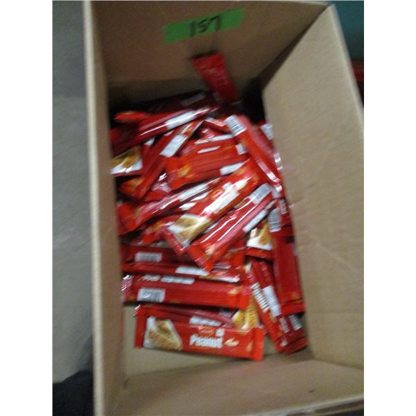 SHELF PULLS (AS IS):  APPROX. 50 PEANUT BARS