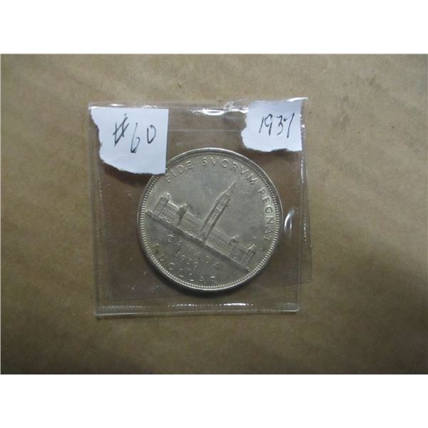 1939 KEY DATE CANADA SILVER DOLLAR