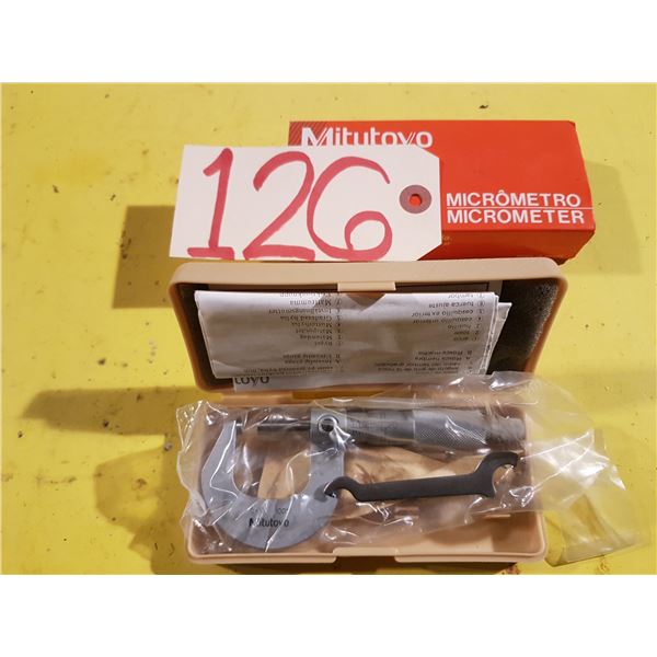 New Mitutoyo No.202-101E Micrometer 0-1 