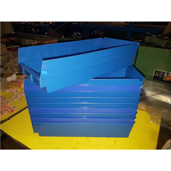 Lot(10) de Bac de plastique / Blue Plastic Bin 7"1/2 x 16"3/4 x 4"