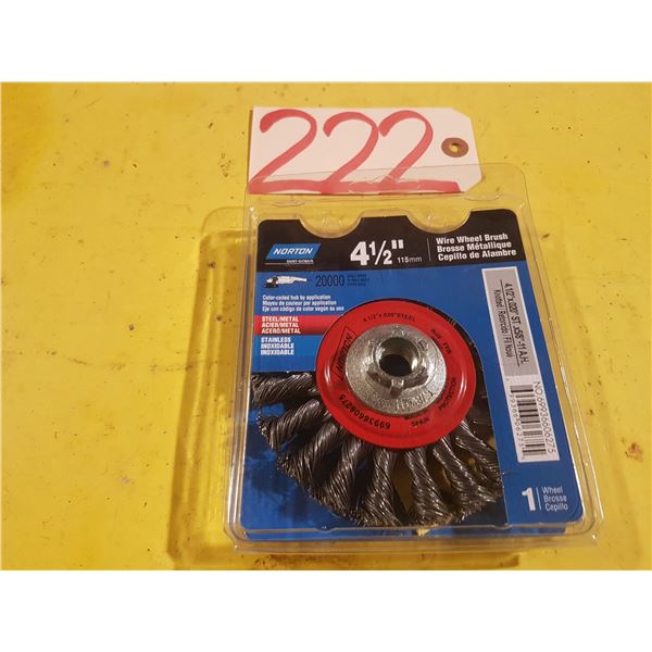 NORTON Wire Wheel Brush 4 1/2 x 5/8 -11