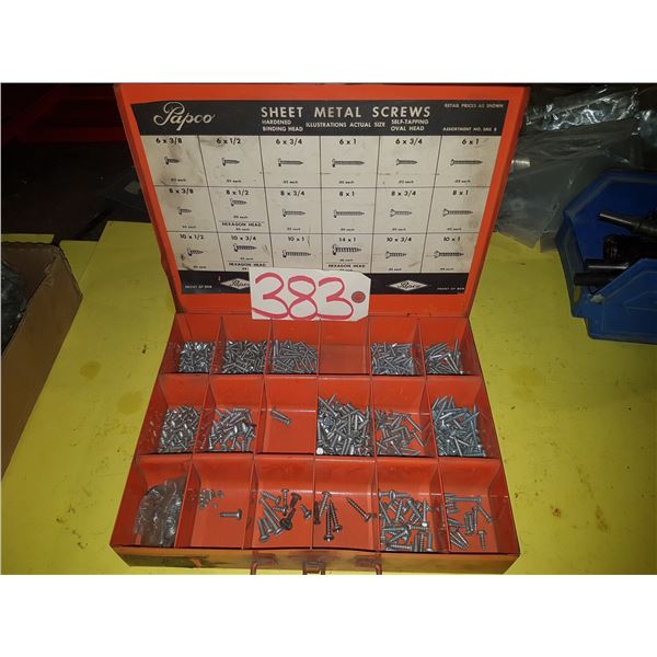 Box of PAPCO Sheet Metal Screw