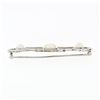 Image 7 : Antique Art Deco Black Starr Frost Platinum GIA Natural Pearl & Diamond Bar Pin