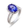 Image 3 : 3.16 ctw Tanzanite and 0.65 ctw Diamond Platinum Ring