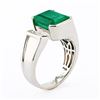 Image 3 : 5.39 ctw Emerald and 0.30 ctw SI1 CLARITY Diamond 18K White Gold Ring