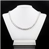 Image 1 : 20.49 ctw Diamond 18K White Gold Tennis Necklace