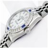 Image 5 : Rolex Sapphire Quickset White Index Diamond Sapphire Datejust Wristwatch