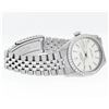 Image 3 : Rolex Mens Stainless Steel 36MM Silver Index White Gold Bezel Datejust Wristwatc