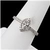 Image 2 : 0.40 ctw SI1 CLARITY E COLOR CENTER Diamond Platinum Ring (0.66 ctw Diamonds)