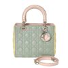 Image 1 : Christian Dior Tricolor Cannage Quilted Lambskin Leather Medium Lady Dior Handba