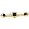 Image 4 : Antique Art Nouveau 14k Yellow Gold 2.20 ctw Old Round Garnet Filigree Pin Brooc