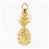 Image 3 : Crea 14k Gold Detailed Textured Diamond Cut 3D Pineapple Hawaii Charm Pendant