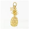 Image 4 : Crea 14k Gold Detailed Textured Diamond Cut 3D Pineapple Hawaii Charm Pendant