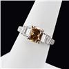 Image 3 : 2.10 ctw Fancy Brown SI2 CLARITY CENTER Diamond 18K White Gold Ring (GIA CERTIFI