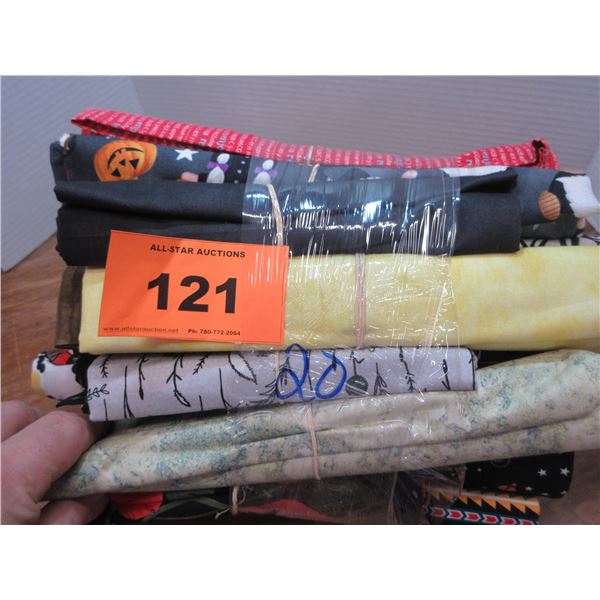 NEW BUNDLE OF 20 FABRIC REMNANTS/ROLL ENDS