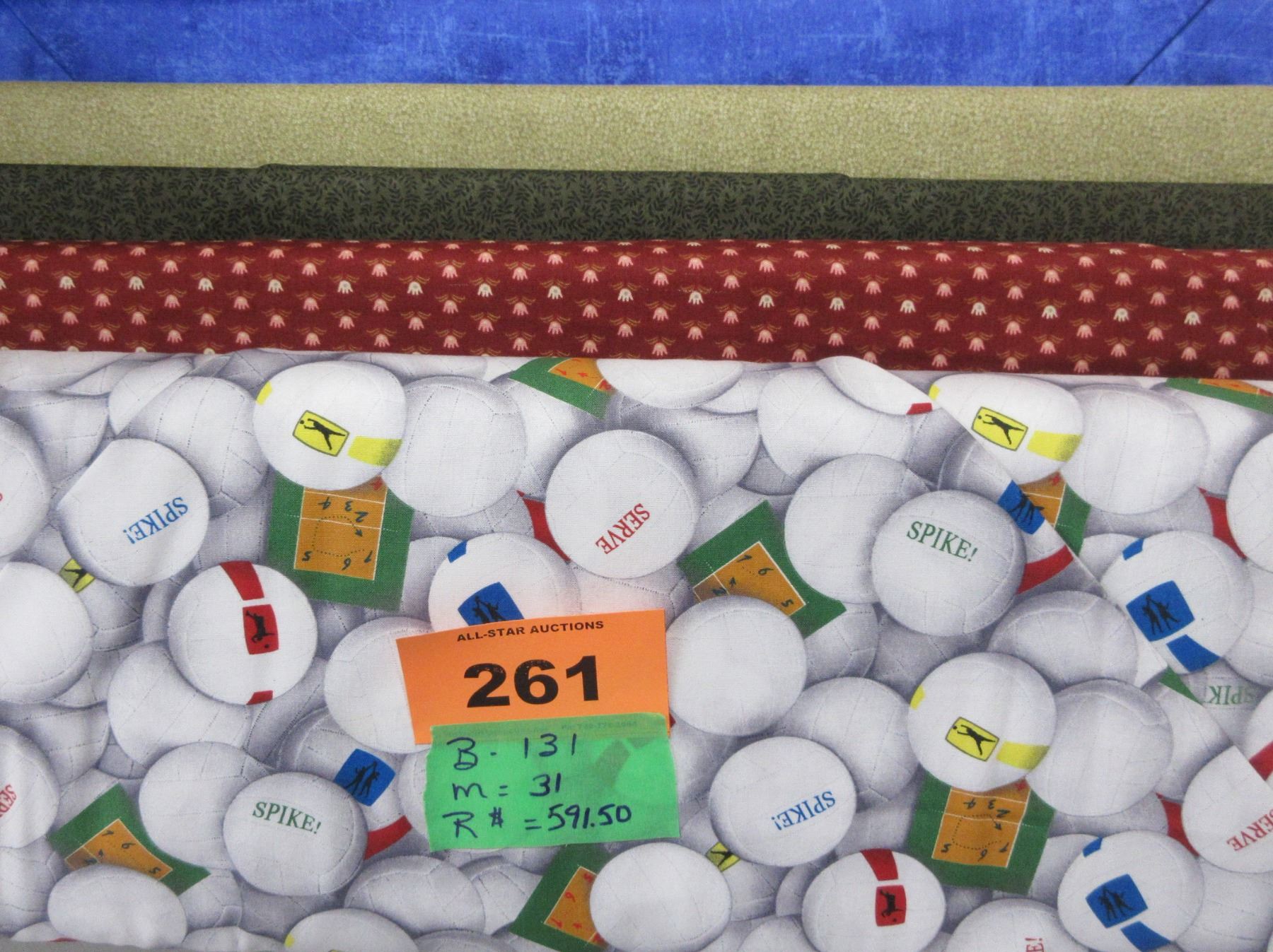 NEW FABRIC (S #32): 5 BOLTS OF ASSORTED FABRIC (APPROX 31 METERS ...