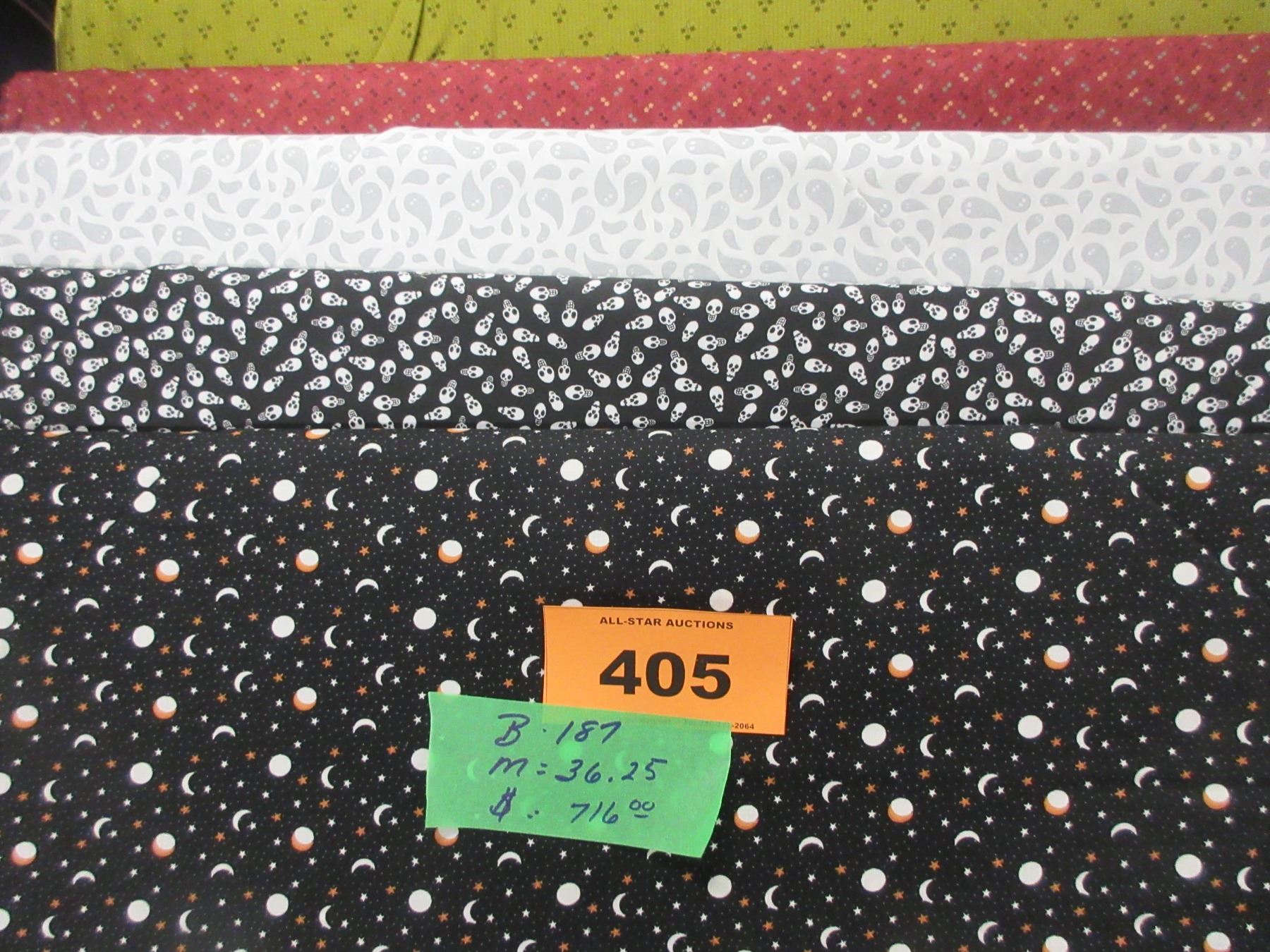 NEW FABRIC (S #46): 5 BOLTS OF ASSORTED FABRIC (APPROX 36.25 METERS ...