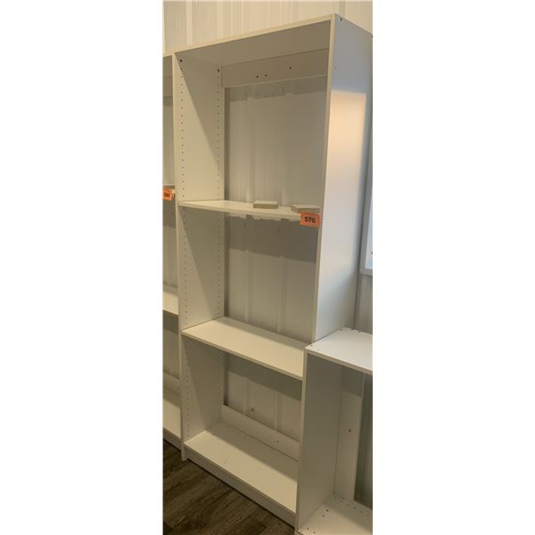 WHITE SHELVING UNIT (2 SHELVES)