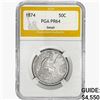 Image 1 : 1874 Seated Liberty Half Dollar PGA PR64 Detail