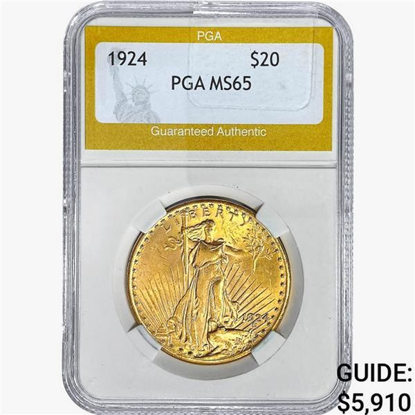 1924 $20 Gold Double Eagle PGA MS65