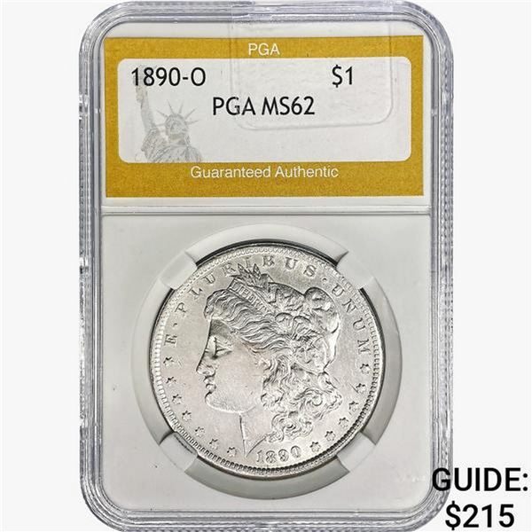 1890-O Morgan Silver Dollar PGA MS62